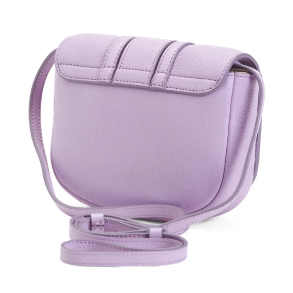 NWT SEE BY CHLOE LILAC Hana Flap Over Leather Crossbody New with Tag